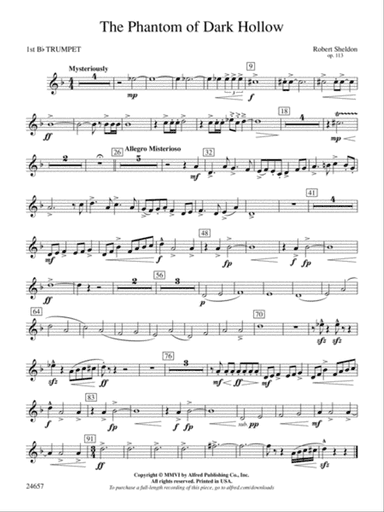 The Phantom of Dark Hollow: 1st B-flat Trumpet