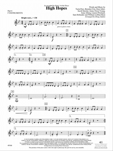 High Hopes: Part 4 - F Instruments