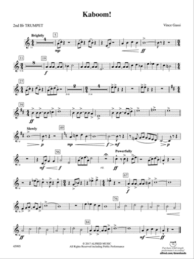Kaboom!: 2nd B-flat Trumpet