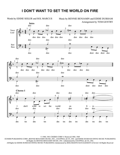 I Don't Want To Set The World On Fire