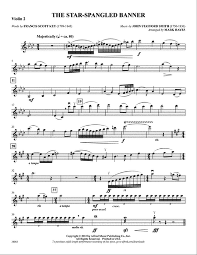 The Star-Spangled Banner: 2nd Violin