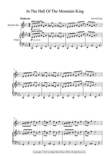 In The Hall Of The Mountain King - Edvard Grieg (Soprano Sax + Piano)