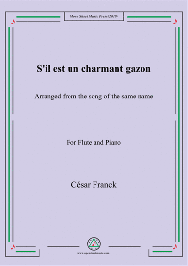 Franck-S'il est un charmant gazon,for Flute and Piano