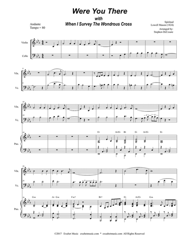 Were You There (with "When I Survey The Wondrous Cross") (Duet for Violin & Cello)