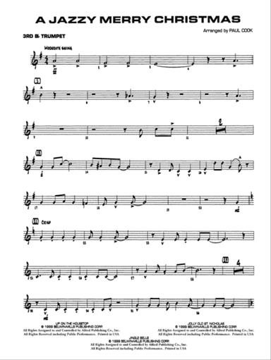 Jazzy Merry Christmas: 3rd B-flat Trumpet
