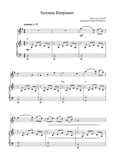 Serenata Rimpianto (Op.6 No.1)