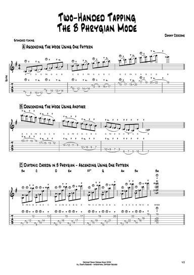 Two-Handed Tapping The B Phrygian Mode