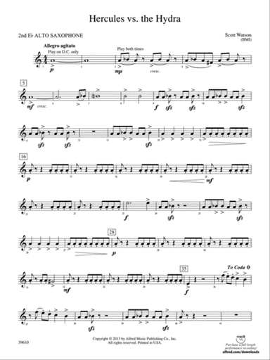 Hercules vs. the Hydra: 2nd E-flat Alto Saxophone