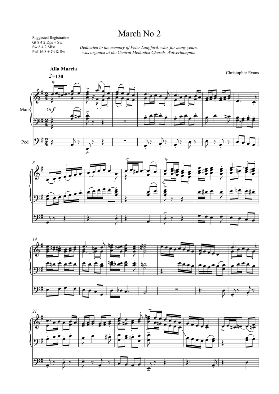 March No 2 for Organ