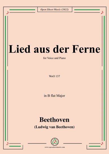 Beethoven-Lied aus der Ferne,WoO 137