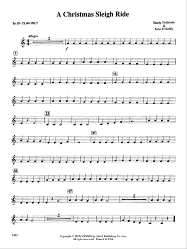 A Christmas Sleigh Ride: 1st B-flat Clarinet