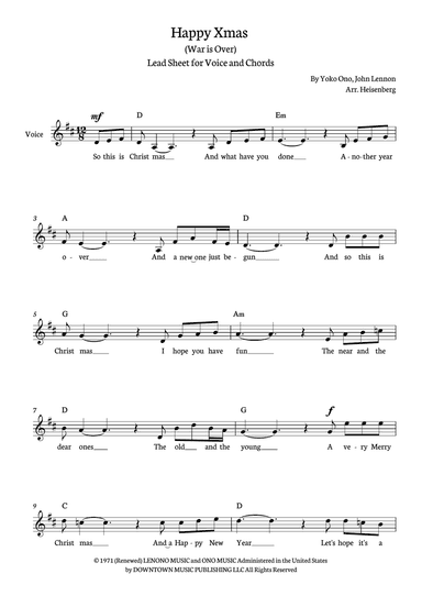 Happy Xmas (war Is Over)