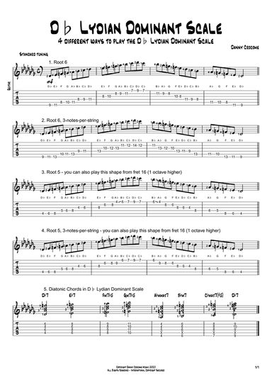 Db Lydian Dominant Scale (4 Ways to Play)