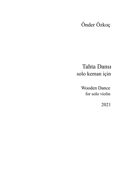 Wooden Dance for Solo Violin