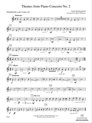 Themes from Piano Concerto No. 2: (wp) 1st B-flat Trombone T.C.