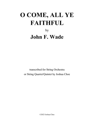 O Come, All Ye Faithful