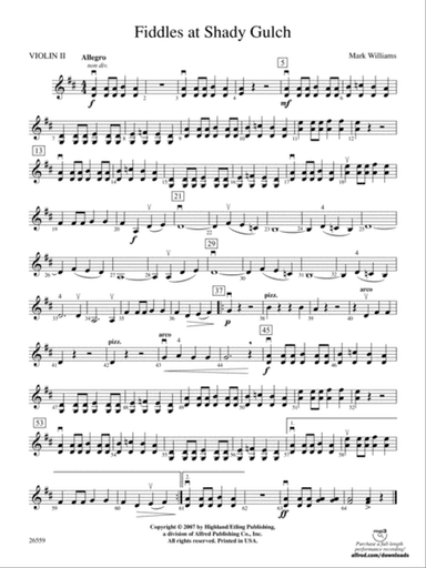 Fiddles at Shady Gulch: 2nd Violin