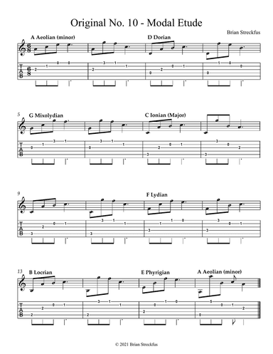 Study No. 10 - Modes of C Major