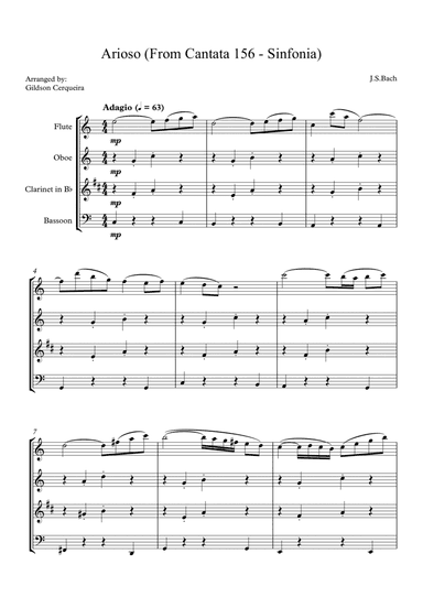 Arioso (From Cantata 156 - Sinfonia)