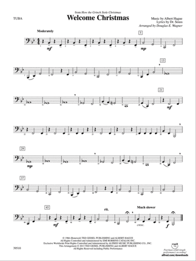 Welcome Christmas (from How the Grinch Stole Christmas): Tuba