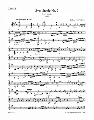Symphony, No. 7 A major, Op. 92