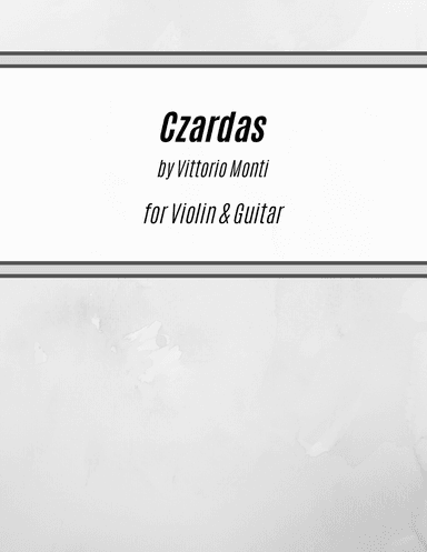 Czardas (for Violin and Guitar)