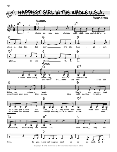 The Happiest Girl In The Whole U.S.A.