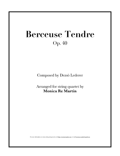 Berceuse Tendre - Op. 40
