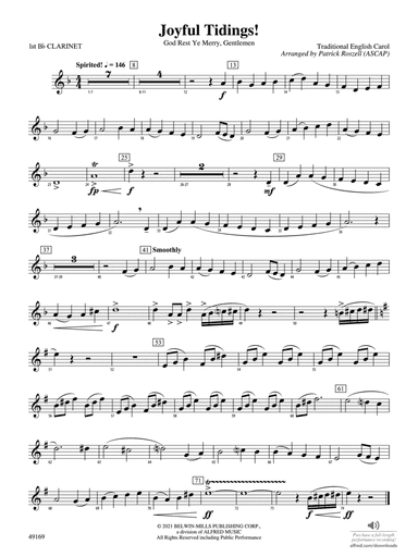 Joyful Tidings!: 1st B-flat Clarinet