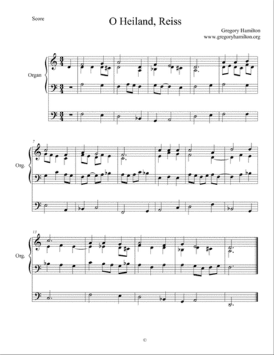 O Heilant Reiss - O Savior Rend the Heavens - Alternate Harmonization