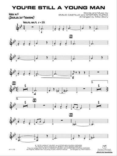 You're Still a Young Man: 1st F Horn