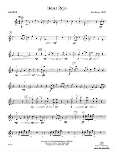 Bossa Rojo: 1st Violin