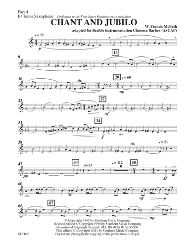 Chant and Jubilo - Tenor Sax 4