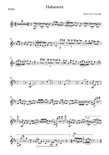 Bizet - Habanera Violin & cello Duo