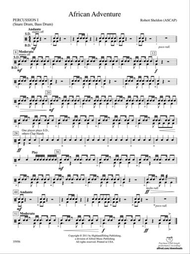 African Adventure: 1st Percussion