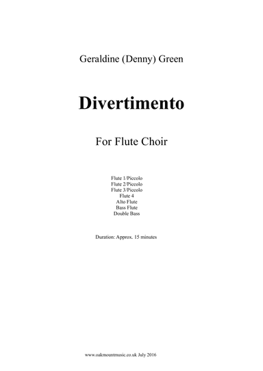 Divertimento For Flute Choir