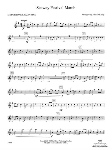 Seaway Festival March: E-flat Baritone Saxophone