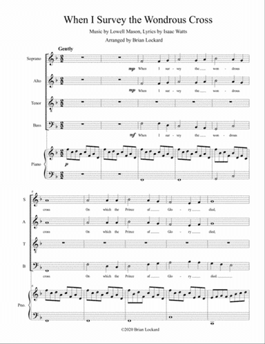 When I Survey the Wondrous Cross SATB