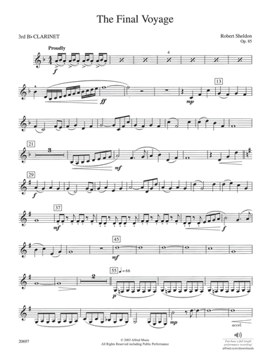 The Final Voyage: 3rd B-flat Clarinet