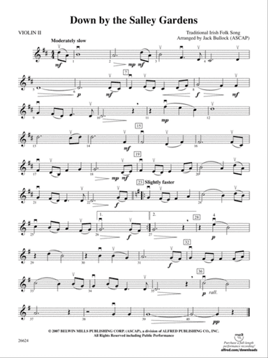 Down by the Salley Gardens: 2nd Violin