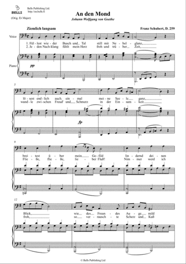 An den Mond (D. 259) (G Major)