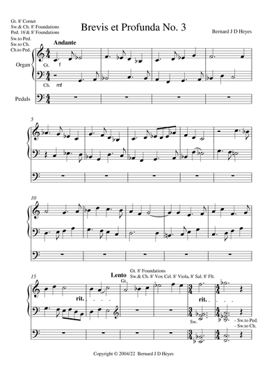 Brevis et Profunda No. 3