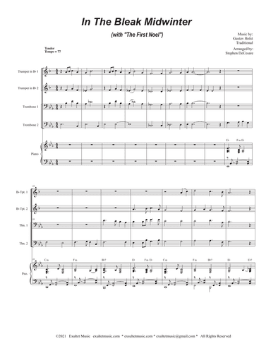 In The Bleak Midwinter (with "The First Noel") (Brass Quartet and Piano - Alternate Version)