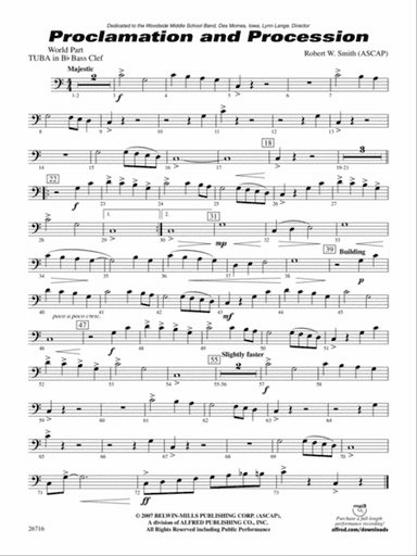 Proclamation and Procession: (wp) B-flat Tuba B.C.