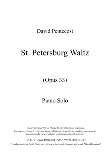 St Petersburg Waltz, Opus 33