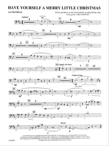 Have Yourself a Merry Little Christmas: 3rd Trombone