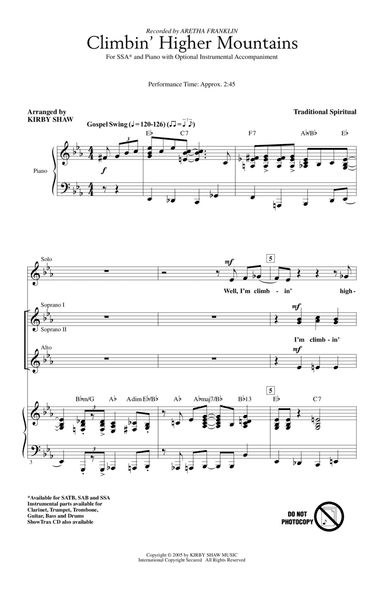Climbin' Higher Mountains (arr. Kirby Shaw)