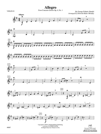 Allegro: 2nd Violin