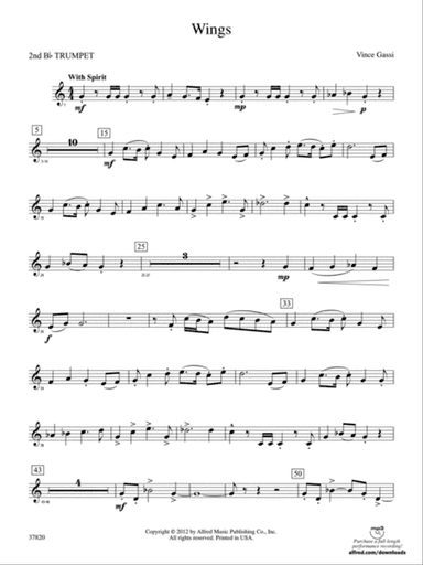 Wings: 2nd B-flat Trumpet