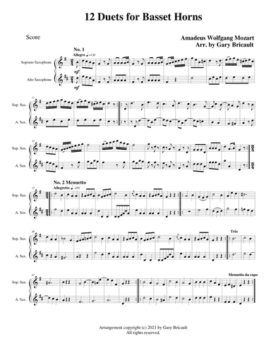 12 Duets for Basset Horn